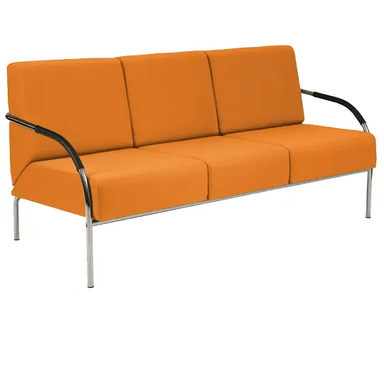 SPA 3 chrom, koženka AN 030 - koženka oranžová